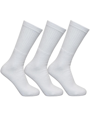  Multi Sport Crew Socks 3pk - White (Outdoors)